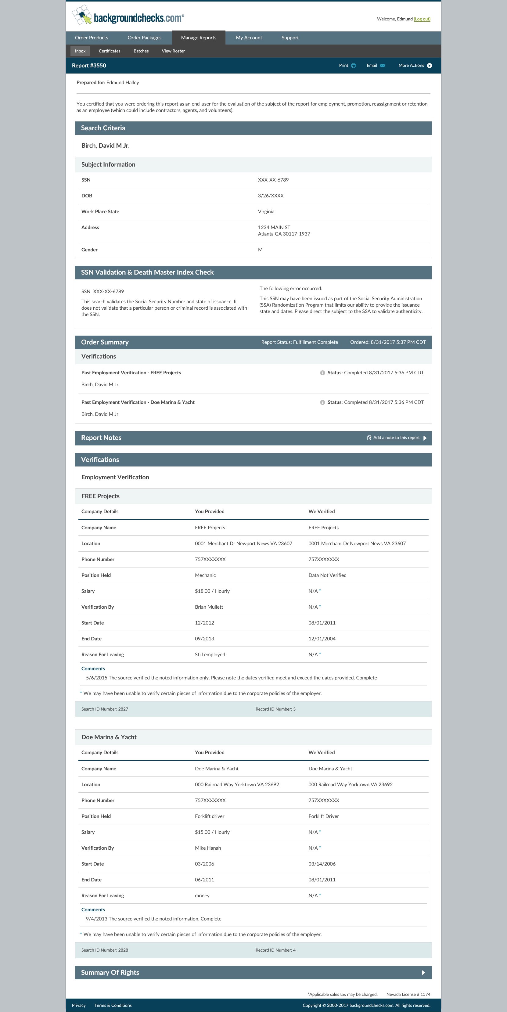 How Do Hr Managers Check Employment History The Mumpreneur Show   Backgroundchecks.com Employment Verification Sample 